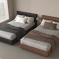 Double bed 3d model