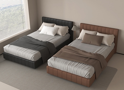 Double bed 3d model