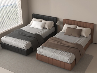 Double bed 3d model