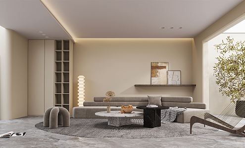 The living room of the restaurant. 3d model