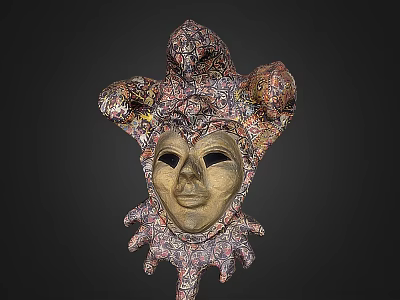 Elaborate Venetian Mask With Intricate Patterns Artistic Design And Ornamental Details 3d model