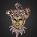 Elaborate Venetian Mask With Intricate Patterns Artistic Design And Ornamental Details