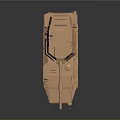 Six Wheeled Armored Military Vehicle With Bronze Finish And Mounted Equipment On Dark Background