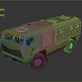 Military Green Armored Tank With Blue Windows Heavy Armor And Reinforced Wheels