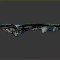 Garden Landscape 3D Terrain Model With Green Vegetation White Areas And Undulating Design