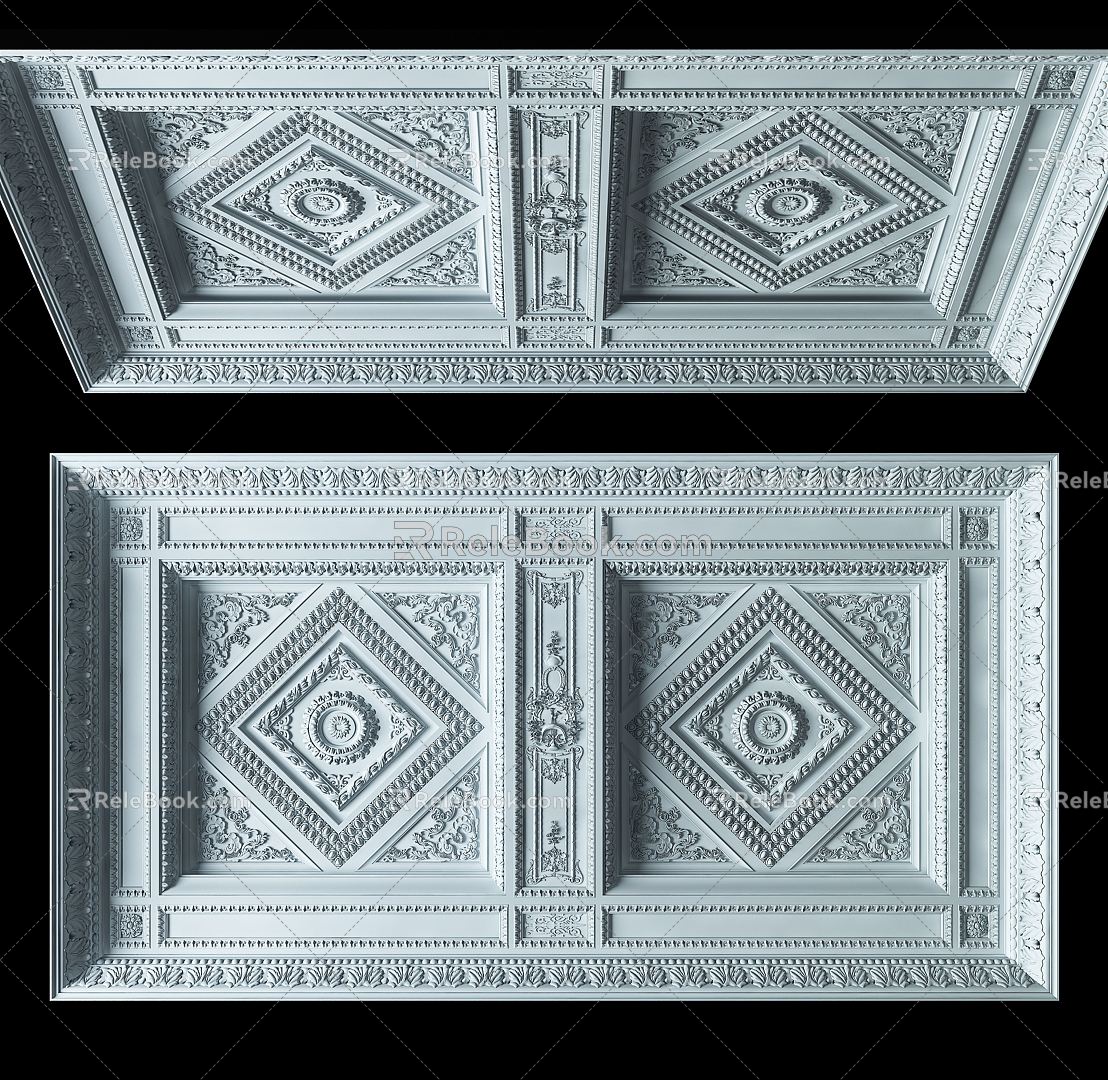 French ceiling 3d model