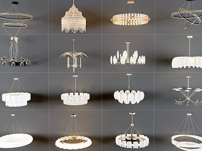 Various Stylish Chandelier Designs For Modern Interior Decoration And Home Lighting 3d model