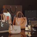 Luxury Designer Handbags Including LV Gucci Dolce Gabbana Tote Bags And Perfume Accessories