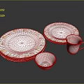 Elegant Dinnerware Set with Colorful Floral Patterns Gold Rim Plates Cups and Bowl