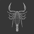 Realistic Black Scorpion Reptile With Shiny Exoskeleton Claws And Tail