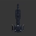Futuristic Sci Fi Spaceship 3D Model With Detailed Modules And Front Lights 3d model