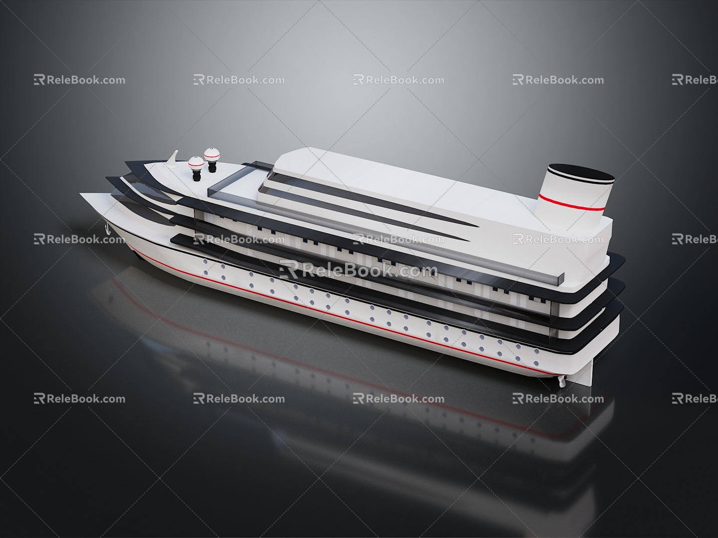 Modern cruise ship giant cruise ship 3d model