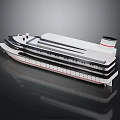 Modern White Cruise Ship With Multi Deck And Sleek Design 3d model