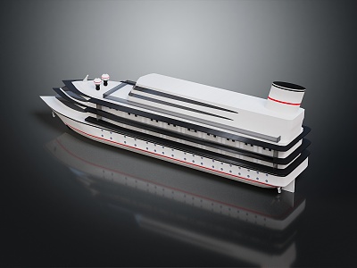 Modern cruise ship giant cruise ship 3d model