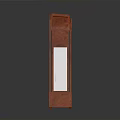 Tall Red Storage Cabinet With Glass Door And Decorative Ornate Top Design