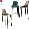 Modern Colorful Velvet Accent Chairs and Bar Stools with Black Metal Legs