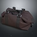 Durable Canvas Duffle Bag With Leather Straps And Metal Buckles For Travel And Daily Essentials
