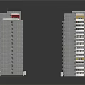 Urban Residential High Rise Buildings With Colorful Balconies Modern Design And Window Arrangements