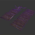 Wooden Planks With Scattered Pieces On White Background For Construction