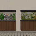 Middle style fish tank 3d model