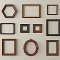 Various Shaped Decorative Photo Frames In Wooden Black Brown Styles And Sizes