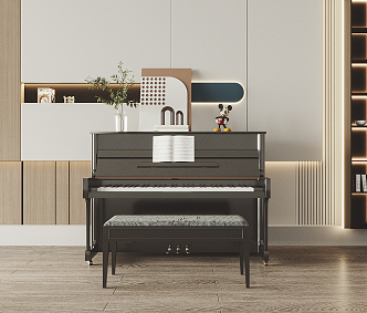 Black Piano Modern Piano 3d model