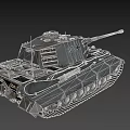 Military Tank With Long Cannon Tracks Cross Insignia And Number 301