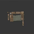 Modern Outdoor Setup With Wooden Crates Plank Platform Oil Drum And Searchlight