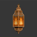 Ornate Traditional Home Decor Lantern With Intricate Patterns And Warm Light
