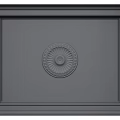 Modern Dark Ceiling Design With Square Frame And Circular Embossed Decorative Pattern 3d model
