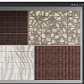 Variety Of Wall Panels With Different Patterns 3d model