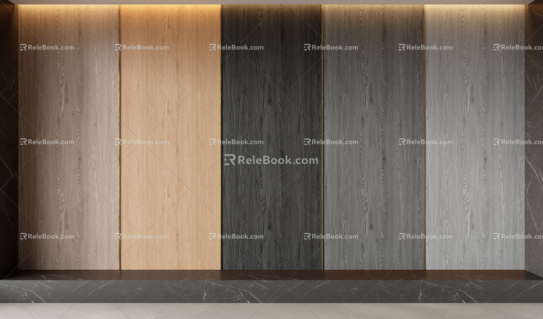 Modern Wall Panel Wood Grain Wall Panel 3d model