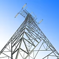 modern tower high voltage transmission line tower 3d model