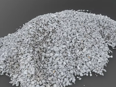 High Quality Gray Stone Gravel For Construction And Decorative Projects 3d model
