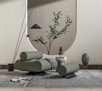 Modern Single Sofa Leisure Chair 3d model