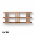 Minimalist Wooden Wall Shelf With Three Open Tiers And Sleek Structure