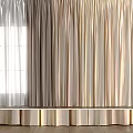 Luxurious Layered Curtains In Beige Brown And Gold Tones For Window Decoration
