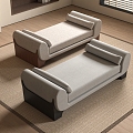 Modern Sofa Stool Sofa Chair Imperial Concubine Stool Bed End Stool Corner Chandelier Carpet 3d model