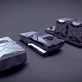 Futuristic Geometric Concept Cars With Angular Metallic Design And Sleek Surfaces