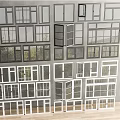 Modern window combination window glass window floor-to-ceiling window balcony window bay window bedroom window casement window door and window stainless steel sliding window 3d model