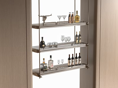 Modern Wine Rack Metal Wine Rack Red Wine Rack Red Wine Glass Rack 3d model
