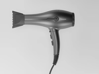 Professional Beauty Hair Dryer Device With Modern Design And Ergonomic Handle Grip 3d model