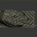 Modern Military Tank With Camouflage Paint Large Cannon And Metal Tracks