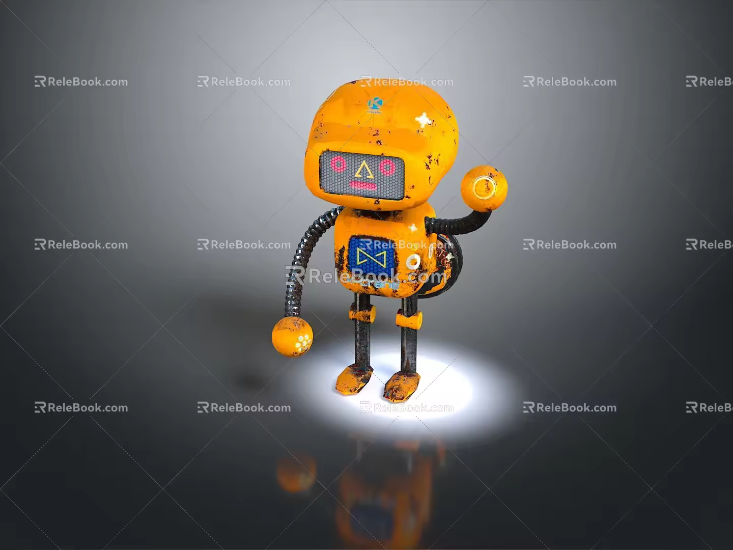 Robot Robot Assistant Small Robot Robot Butler Robot Butler Figure Game Figure 3d model