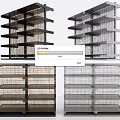 Modern Metal Display Shelves With Mesh Layers And Multiple Color Options For Retail Use