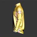 Yellow Cycling Jacket With Long Sleeve Zipper RAB Fisher Logo And Canadian Flag Patch