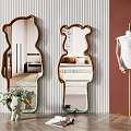 Stylish Bear Shaped Mirrors for Interior Decor with Mannequin and Green Accents