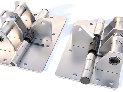 Stainless Steel Hardware Hinges Heavy Duty Metal Brackets For Furniture Installation 3d model