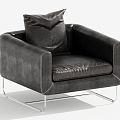 Modern Single Sofa Single Chair Leisure Chair 3d model