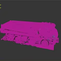 Teal Colored Dump Truck With Open Bed Metal Parts And Grass Surroundings